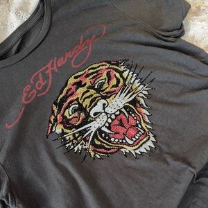 Ed Hardy Tiger Graphic T-Shirt